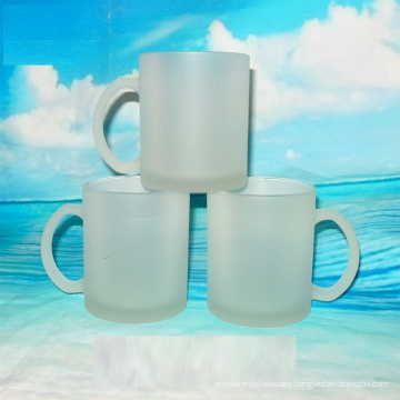 11oz blank frosted glass mug for beer,juice,tea,coffee ect.